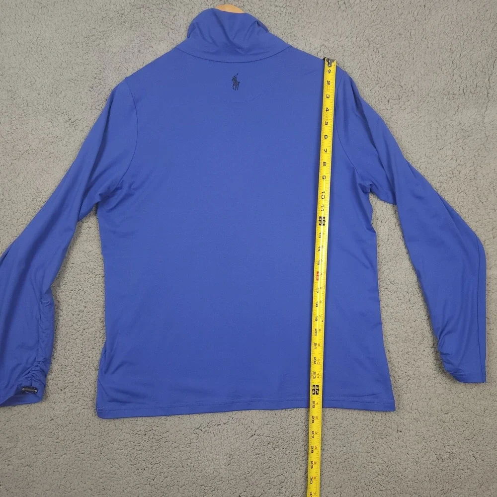 Polo Ralph Lauren Shirt Womens Large Blue Quarter Zip Golf‎ Preppy Pullover